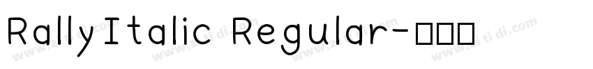 RallyItalic Regular字体转换